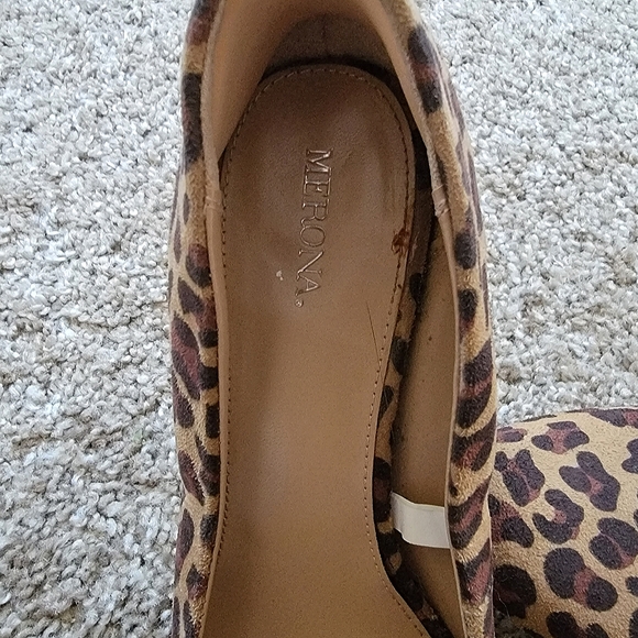 Merona Leopard Print Heels 7.5 - Picture 3 of 6